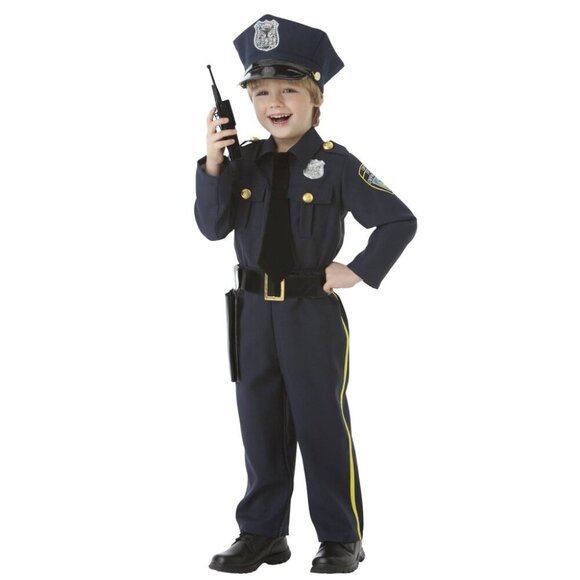 Police Officer Toddler Boys Size 2T Halloween Hero Dress Up Costume in Blue 459 - Picture 1 of 7